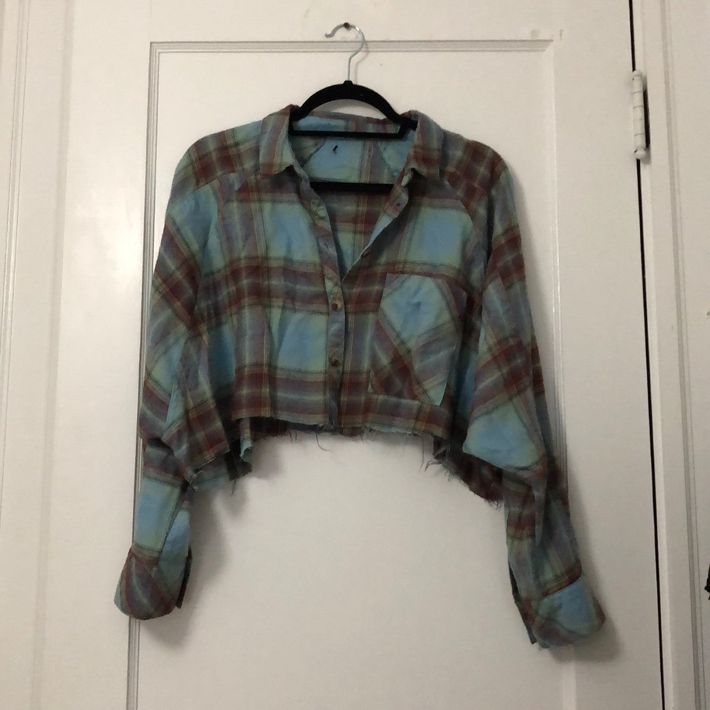 Vintage cropped flannel